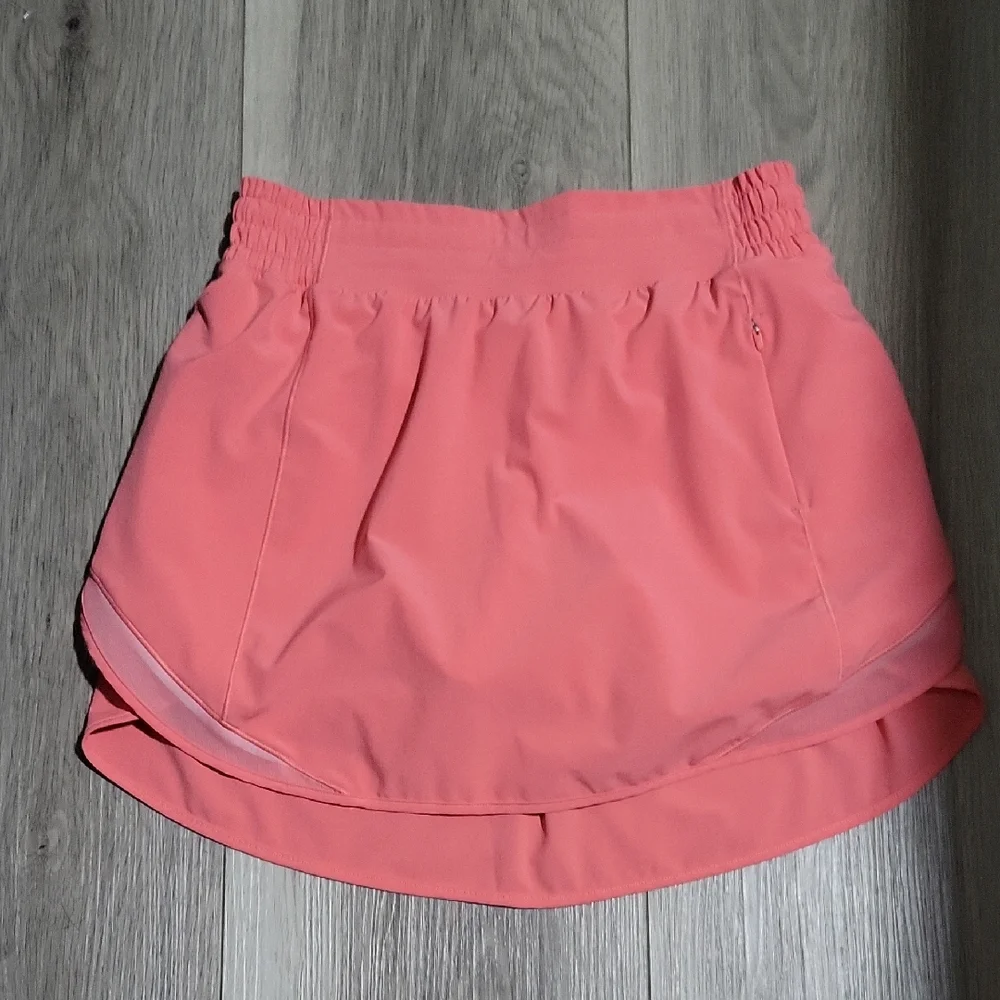 lululemon athletica Coral Pink Athletic Mini Skirt